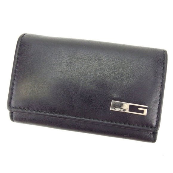 Authentic Used Gucci Key holder Key case Black Mens - Picture 1 of 6
